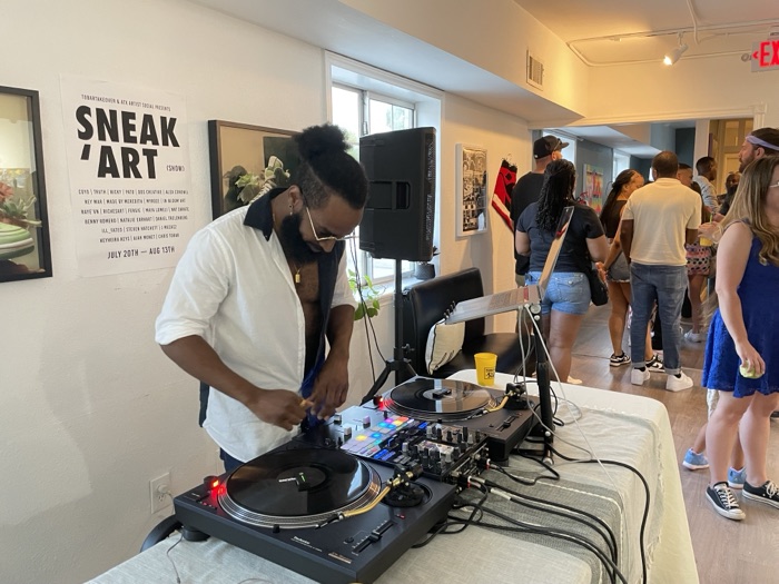 DJ King Brian at an art event